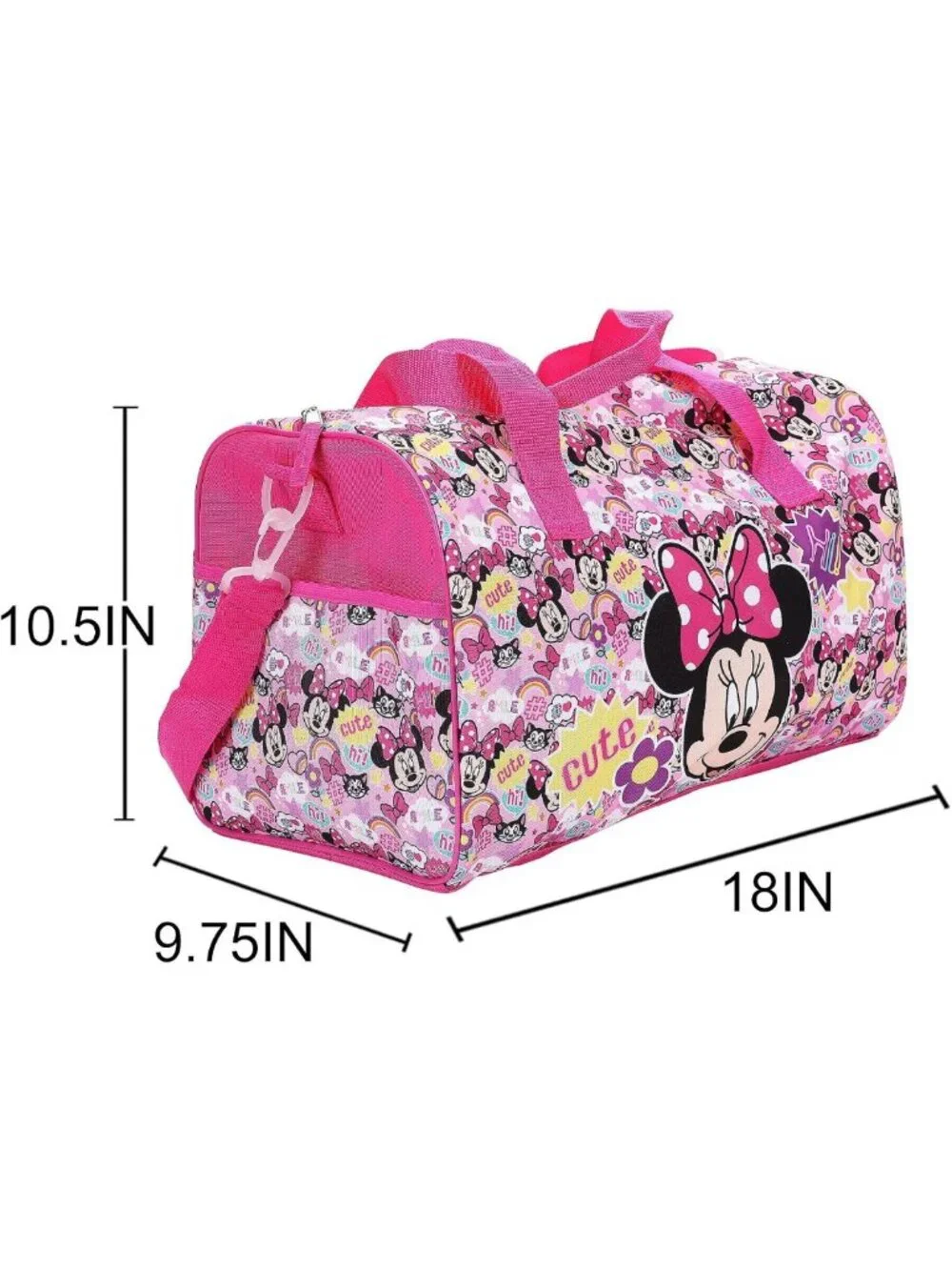 Classic Minnie Mouse 4-Piece Kids Luggage Set - Pilot Case, Duffle Bag & Tags